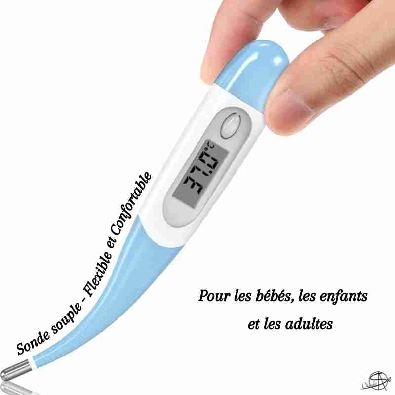 Thermomètre numérique à pointe souple et dure pour bébé adulte
