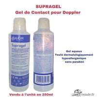 Supragel Gel de contact pour la transmission des ultrasons - Doppler - Echographie - ECG I Osiade