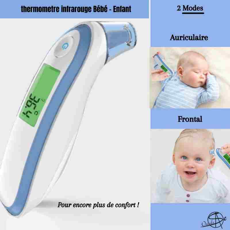 Thermomètre Frontal Infrarouge médicale Thermometre sans Contact pour Adulte  Enfant bébé, Affichage LCD Mode avec indicateurs