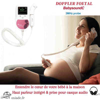 Mise à niveau 3.0mhz Doppler Moniteur de fréquence cardiaque fœtale Accueil  Grossesse Bébé Son fœtal Détecteur de fréquence cardiaque Lcd Affichage