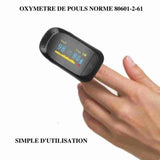 Acheter un oxymètre de pouls professionnel pour  mesurer la saturation en oxygène dans le sang.