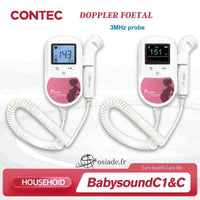 Mise à niveau 3.0mhz Doppler Moniteur de fréquence cardiaque fœtale Accueil  Grossesse Bébé Son fœtal Détecteur de fréquence cardiaque Lcd Affichage