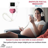 Le Doppler Foetal Contec a un haut parleur intégré et une prise pour casque audio pour une meilleure écoute du coeur de votre bébé. 